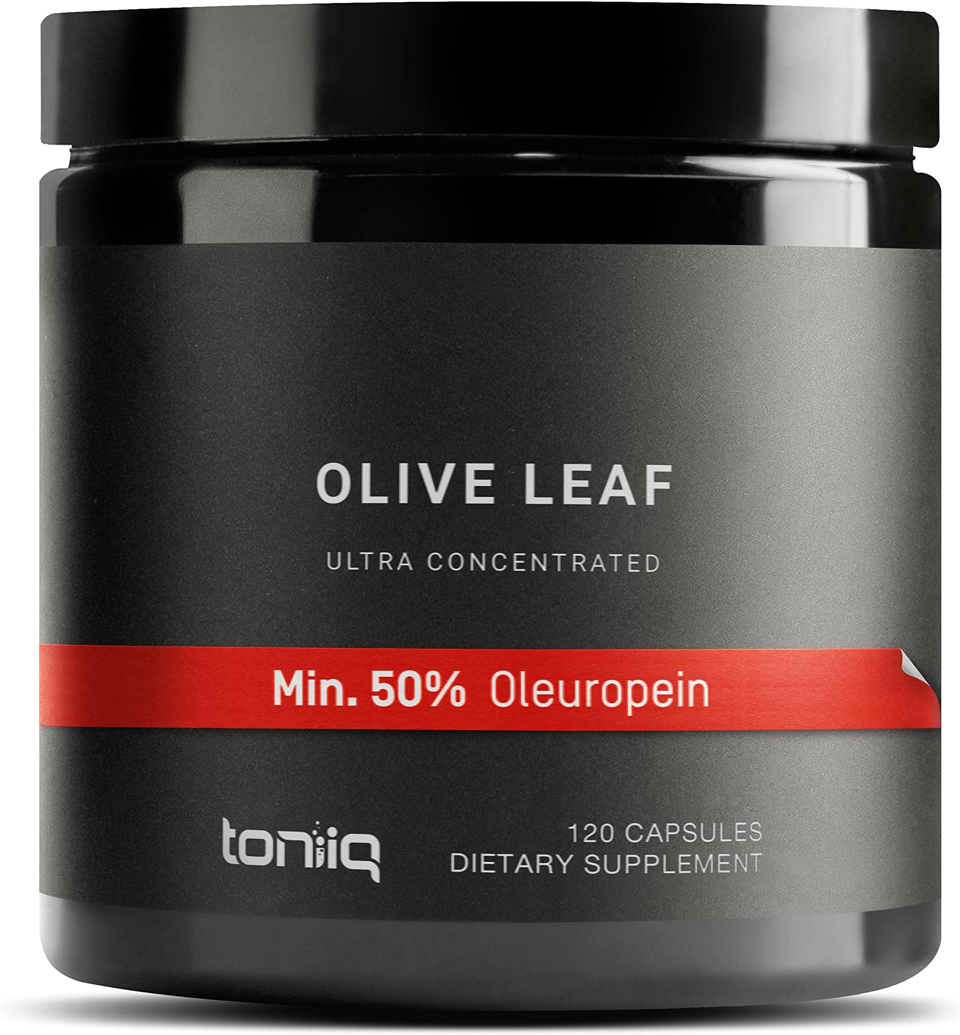Toniiq Olive Leaf Extract - Ultra High Potency 45:1 Extract with 50% Oleuropein - Highly Concentrated - Third-Party Lab Tested - 120 Capsules