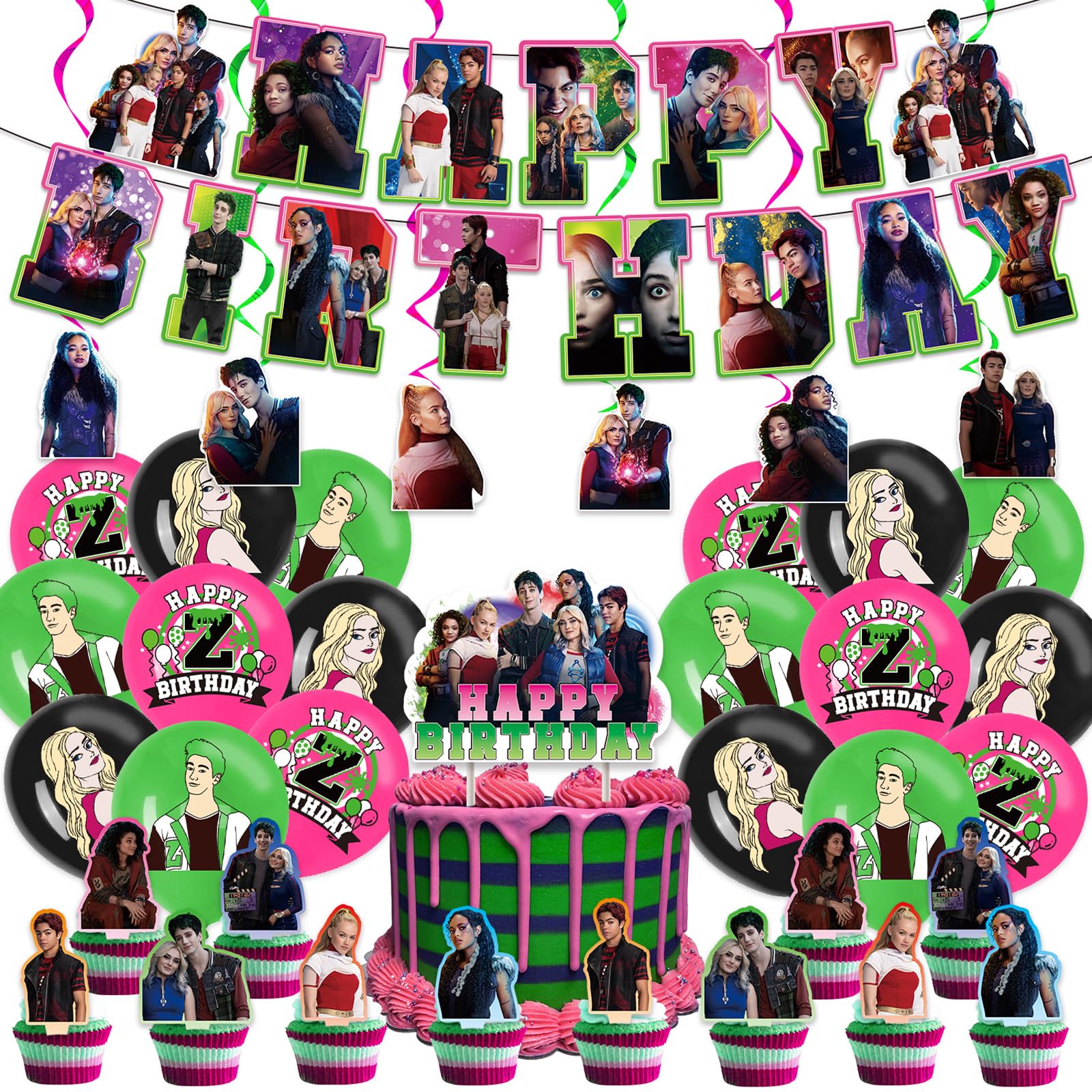 Zombies 4 Birthday Party Decorations Set Party Supplies Pack for Fans