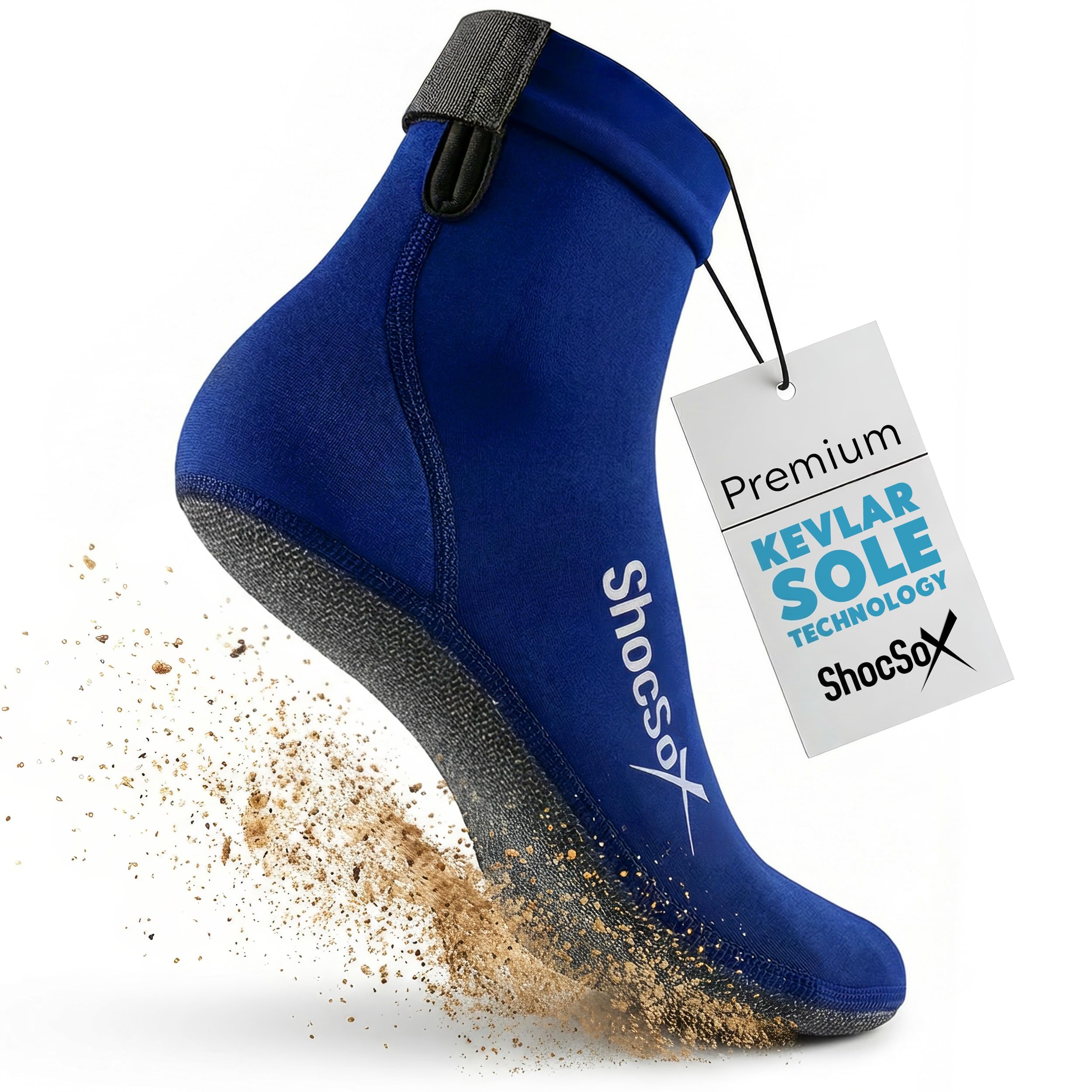 ShocSox Sand Socks for Beach Volleyball & Soccer – Reinforced Sand Volleyball Socks with No-Holes Soles & Maximum Protection
