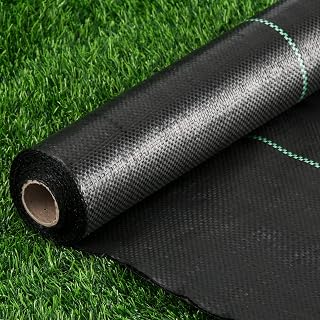 Kijamilee Heavy Duty Weed Barrier Landscape Fabric 1.3x100FT - 3.2oz Woven Geotextile Weed Control Mat for Gardens, Driveways, Beds