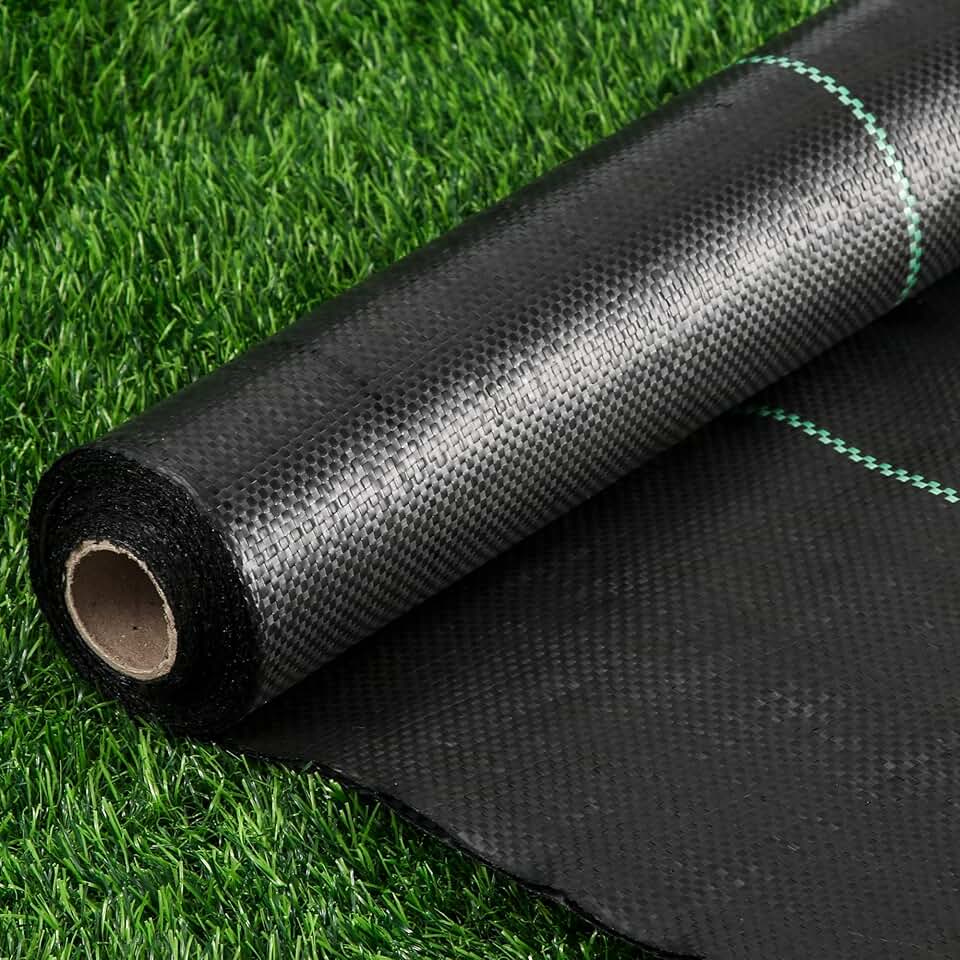 Weed Barrier Landscape Fabric Heavy Duty, 1.3FT x 50FT Thicken Garden Fabric Weed Mats, Weed Control Garden Cloth, Woven Geotextile Fabric for Garden Beds, Underlayment, Commercial Driveway