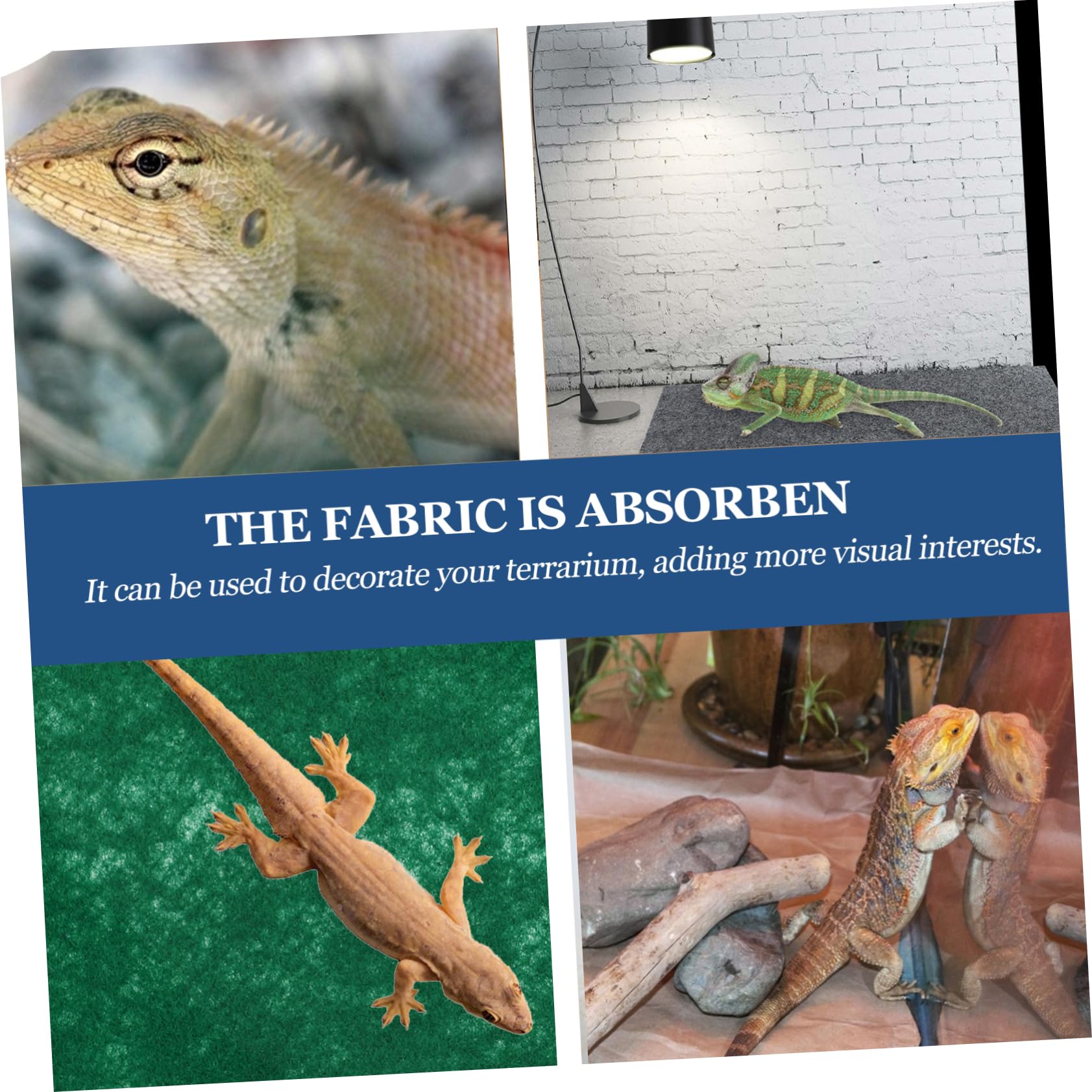 Hohopeti 8stücke Reptilien Teppich Absorbierendes Substrat Für Terrarium Geeignet Für Geckos Schildkröten Und Andere Reptilien Und rutschfest Und Pflegeleicht