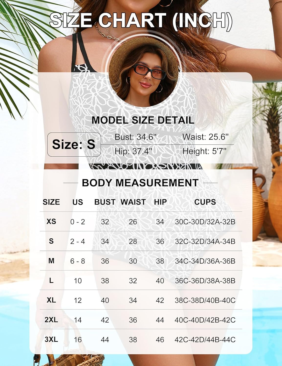 BMJL Womens One Piece Swimsuits Tummy Control Modest Built-in Bra Swimwear Floral Beach Bathing Suits - Image 6