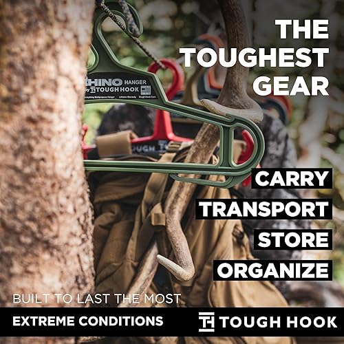 Miniatura 7 de Tough Hook Rhino Hanger  Paquete de 8  The Everyday for Everything Hanger  Fabricado en Estados Unidos  Capacidad de carga de 200 libras  Grado