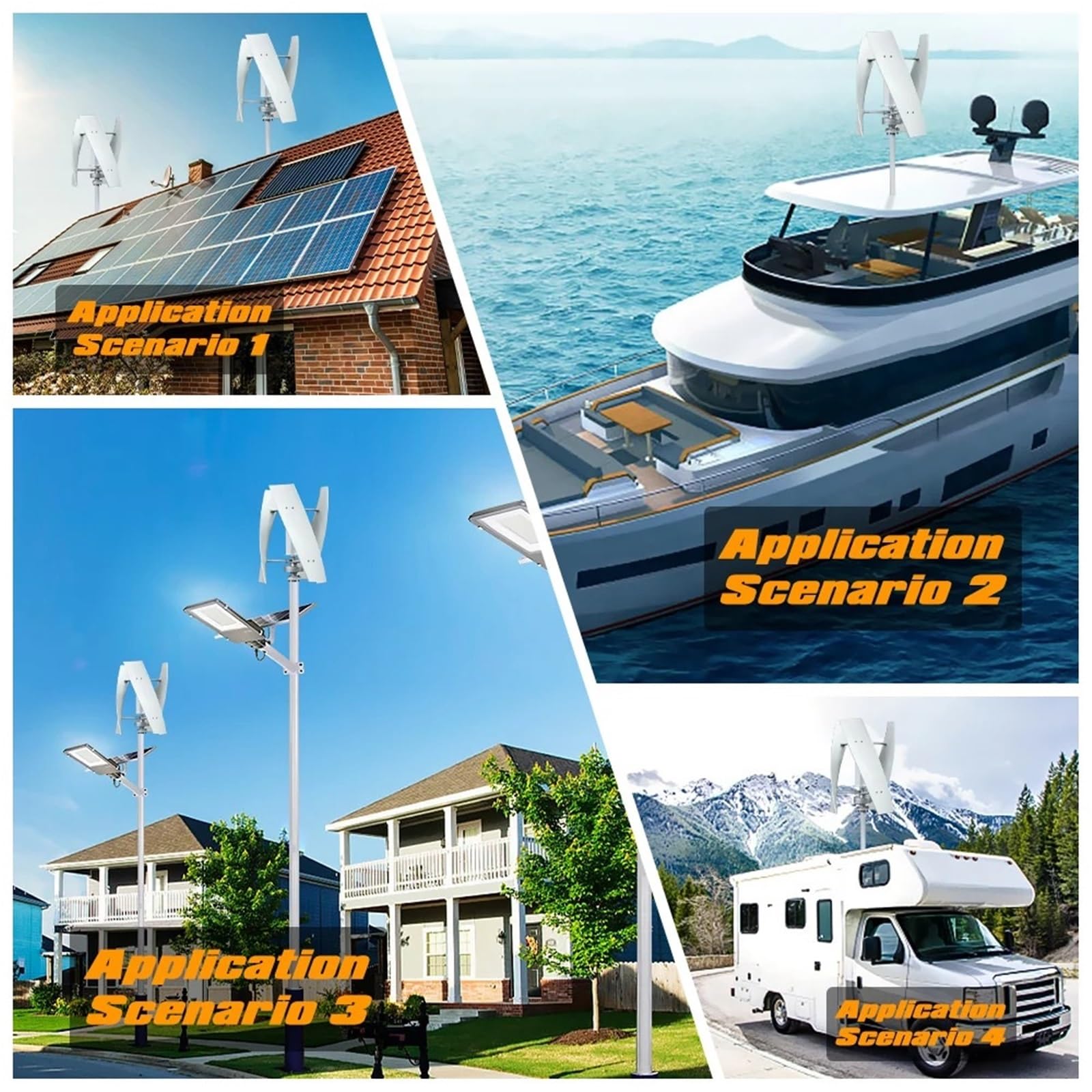Generator wiatrowy, 300 W zapewnia hałas przy niskiej prędkości w gospodarstwie domowym Maglev Wind osi pionowej dla Home Boat Marine