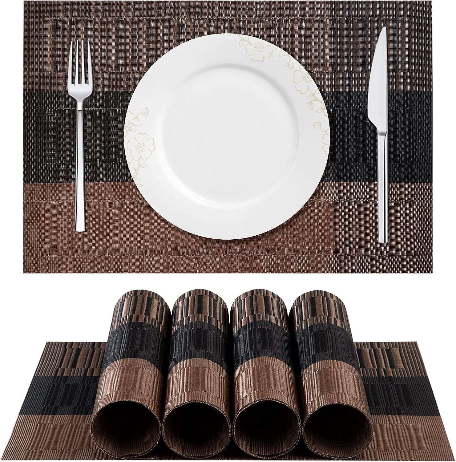 Premium Table Mat Set of 4 | Waterproof Dining Placemats for Home & Kitchen