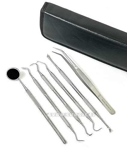 Miniatura 8 de Herramientas alemanas-dentales, removedor de placa para dientes, kit de limpieza de higiene dental, raspador de dientes, limpiador de sarro de