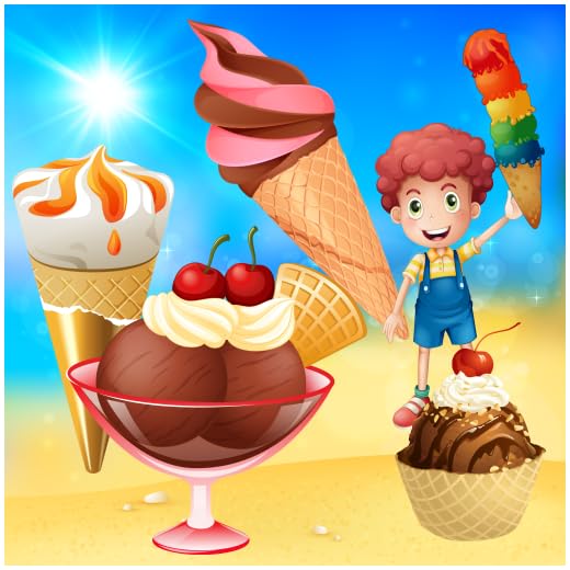 Gelado ! jogo para crianças : descobrir o mundo dos sorvetes ! jogos para crianças - Explore uma sorveteria eo caminhão de sorvete