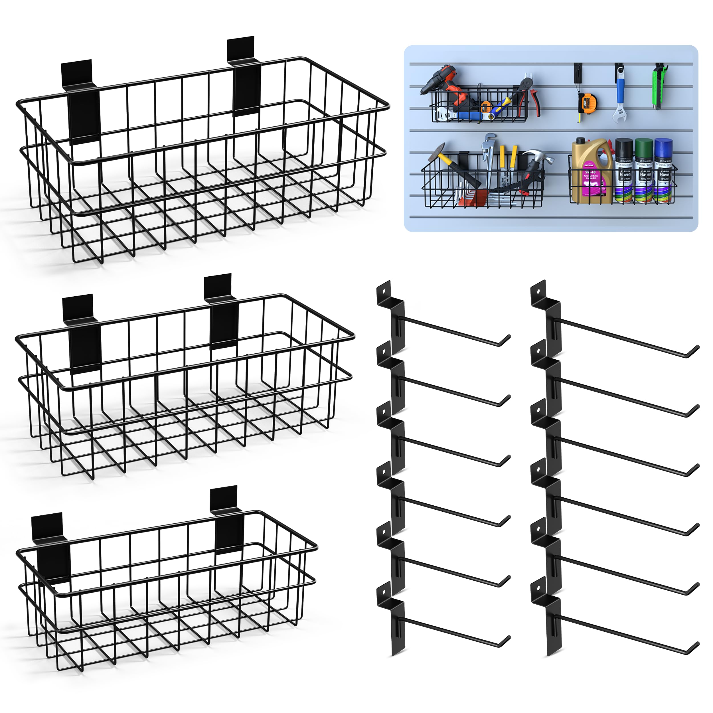 Slat Wall Slatwall Hooks 15PCS Slatwall Accessories Kit, Includes