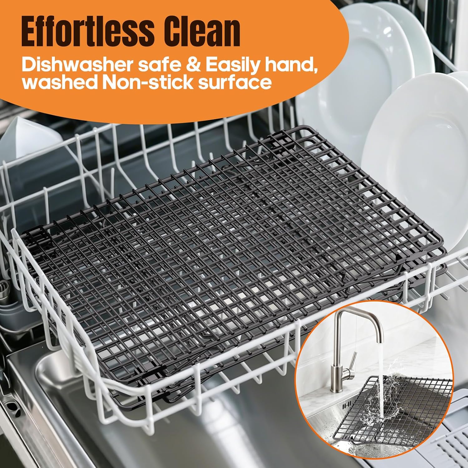 13.4 * 9.4 IN 3-Tier Collapsible Cooling Rack with 50 Pcs Baking Papers