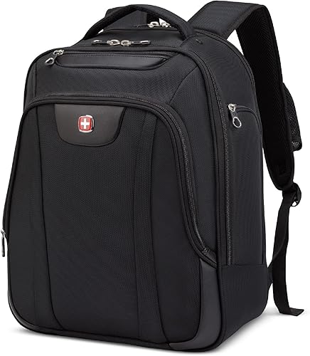 SWISSGEAR Mochila de mano con sección de laptop de acceso rápido - Se adapta a portátiles de hasta 17.3 pulgadas y tabletas, color negro