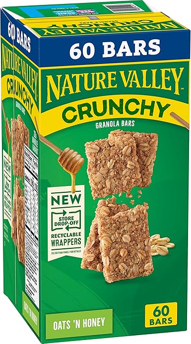 Amazon Com Nature S Valley Granola Bars Crunchy Oats N Honey 60 Count Grocery Gourmet Food Amazon Com Nature S Valley Granola Bars Crunchy Oats N Honey 60 Count Grocery Gourmet Food