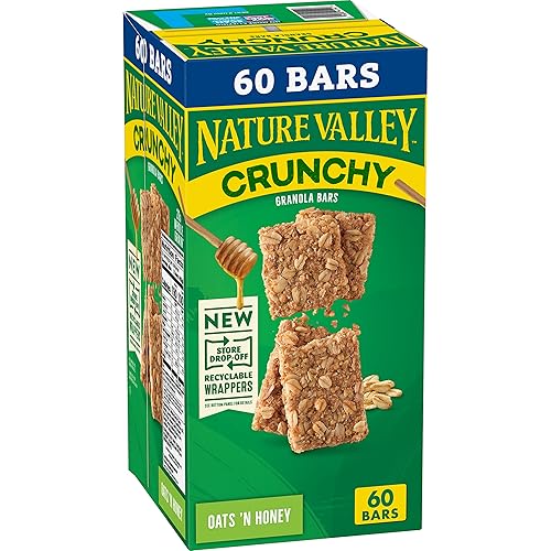 Barras de granola Natures Valley avena crujiente y miel envase gigante