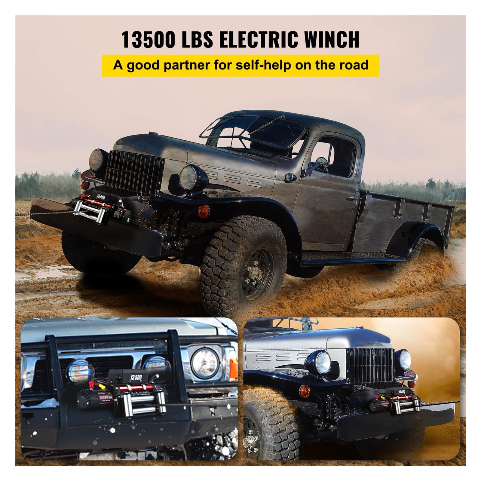 13500LBS 12V Verricello Elettrico For Funi In Acciaio 4X4 92FT Corde For Rimorchio For Auto Cinghia Di Traino Con Controllo Wireless ATV Camion Fuoristrada