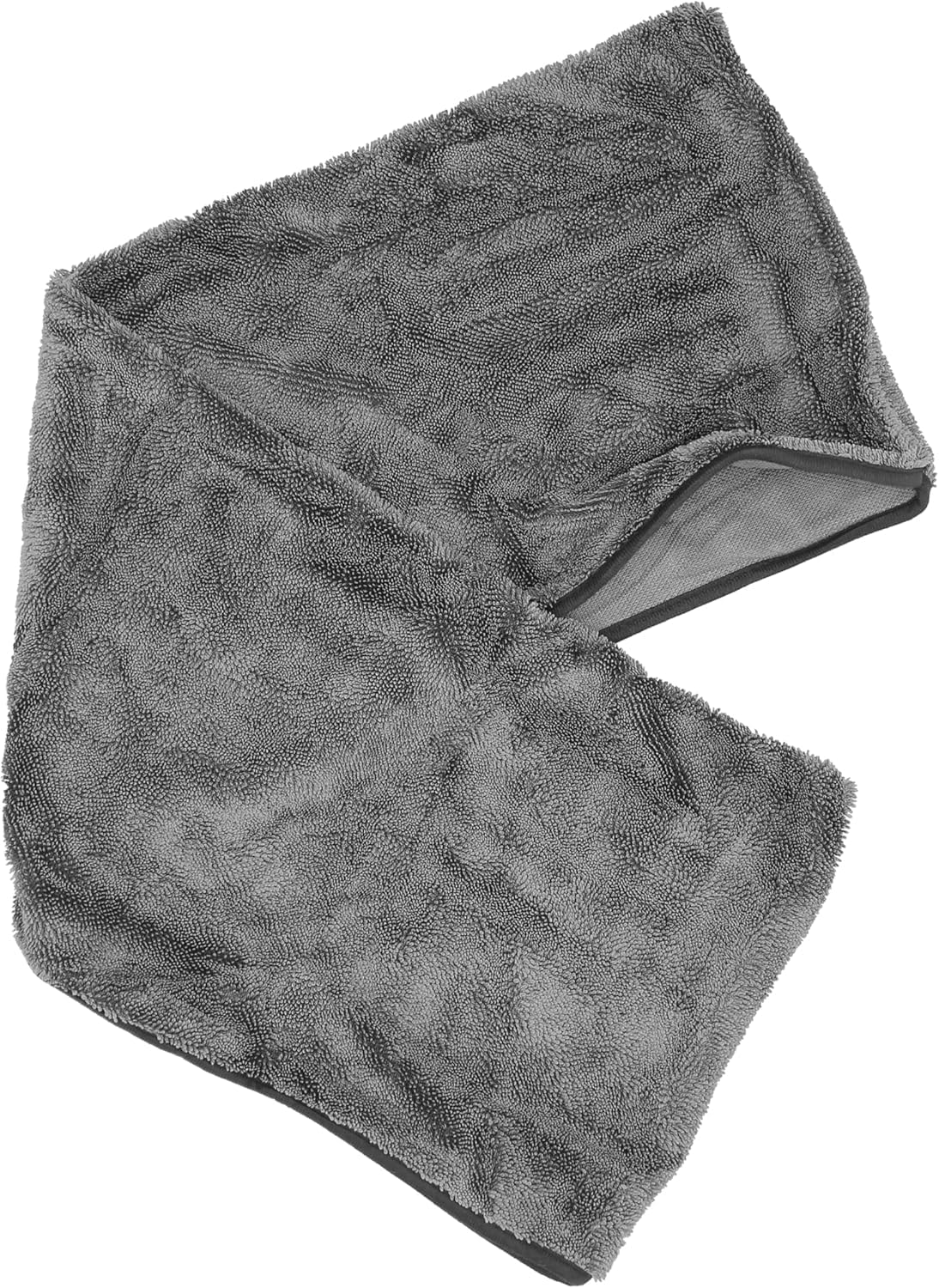 pet wiz Microfibre Noodle/Chenille Towel, Super Absorbent, Quick Drying, Lightweight, with Handy Glove Compartments, 82cm x 32cm (Grey Loop Towel - 75 x 25cm)