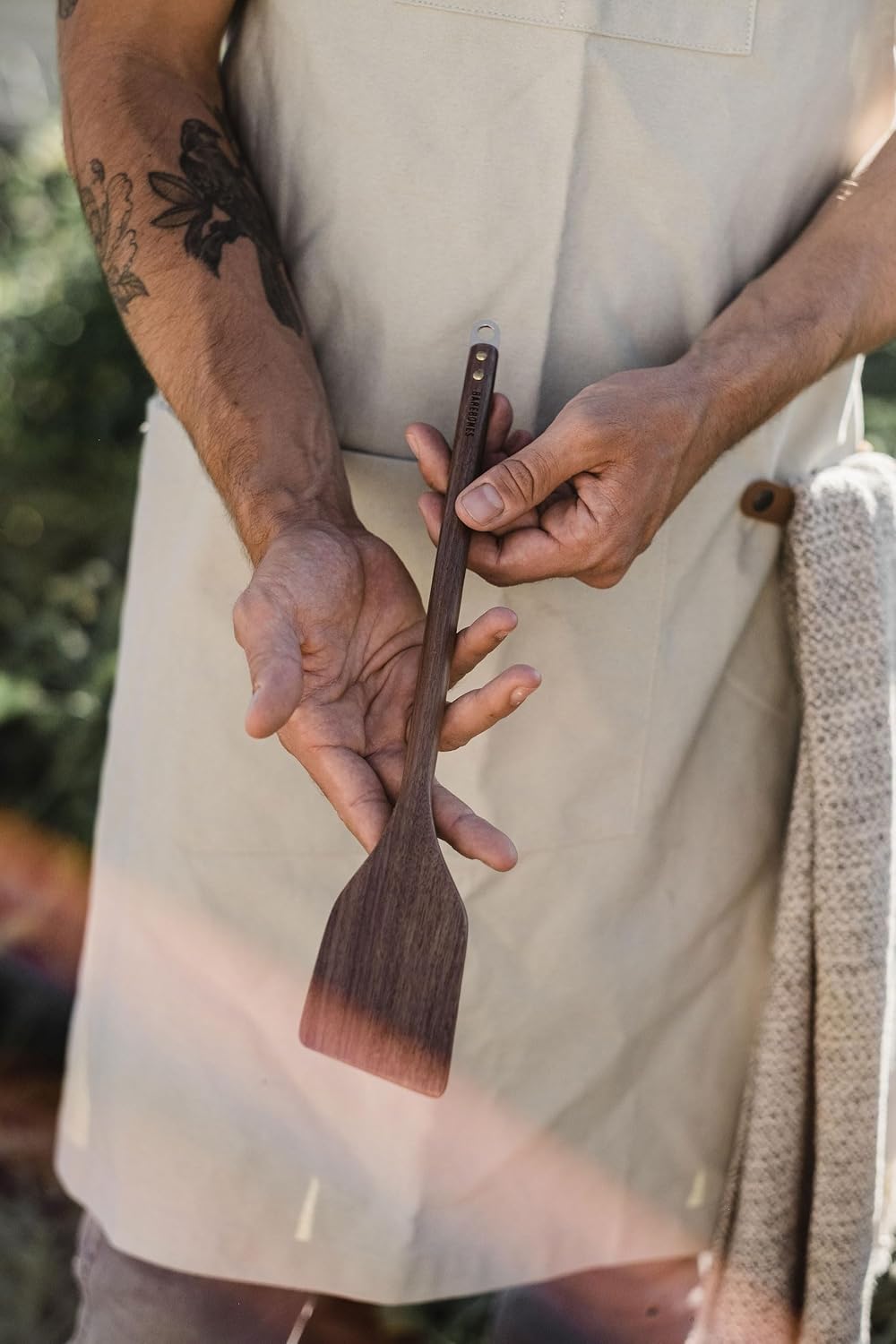 Barebones Wooden Spatula - Kitchen Spatula Crafted with Durable Black Walnut - Wooden Cooking Utensils and Home Essentials image 2