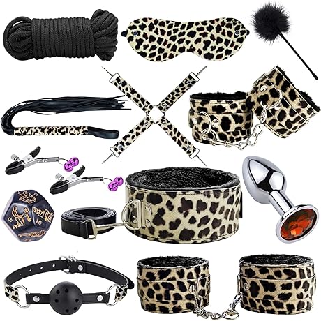 Leopard-Print BDSM Restraint Kit: Unlock Intimate Play