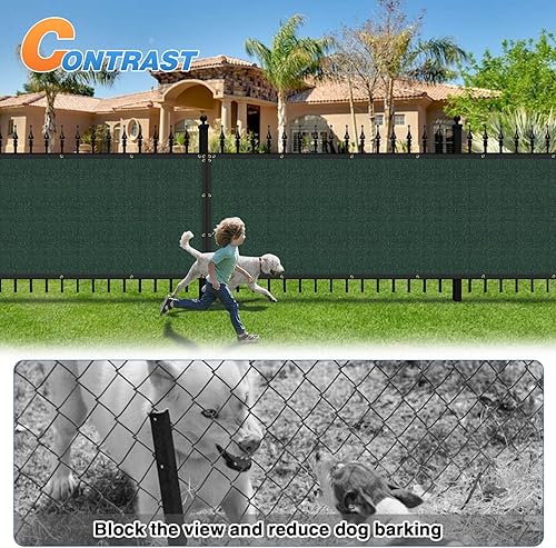 Miniatura 5 de TANG Sunshades Depot - Pantalla para valla de privacidad, color verde, 4 x 30 pies, resistente y comercial, cubierta de valla residencial, 150 GSM,