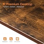HOMIDEC Bureau informatique, 63 Bureau de bureau de pouce avec bibliothèque, Table d'étude ordinateur portable avec 4 Niveau DIY étagères de rangement, bureau d'écriture moderne pour la chambre à coucher de bureau (63 x 23.6 x 43.3 de pouce)