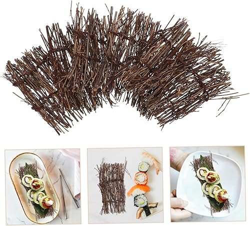 Miniatura 8 de Hemoton Plato de sashimi, 6 piezas, arreglo de productos de fotografía, accesorios de decoración de placa de sushi, tapete de sushi, plato de sushi,