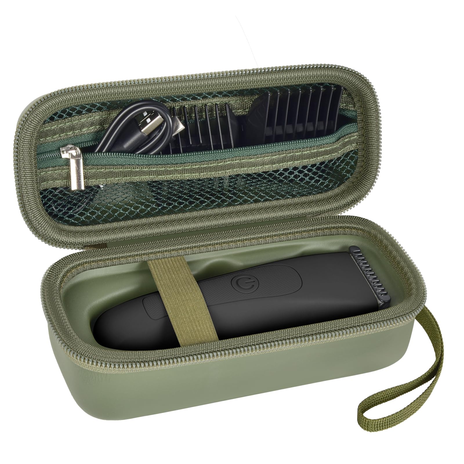 PAIYULE Case for MANSPOT for Meridian Body Hair Trimmer for Men, Electric Beard Shaver Storage Holder for LADYSPOT Pubic Razor and Extra Blade Heads-