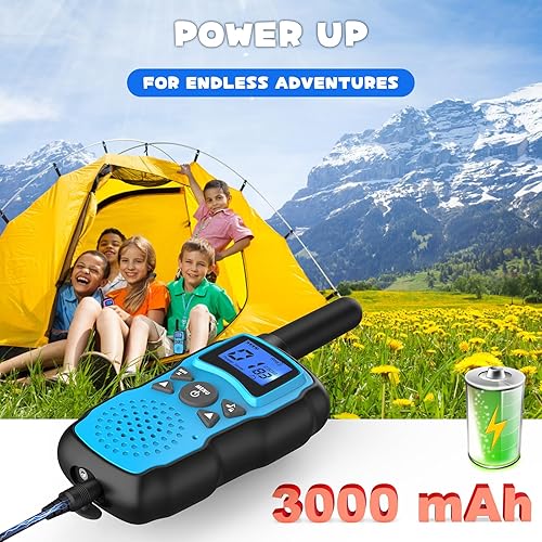 Miniatura 3 de Wishouse Walkie Talkies recargables para niños y adultos de largo alcance, regalo de cumpleaños de Navidad para niños y niñas de 3, 4, 5, 6, 7, 8,