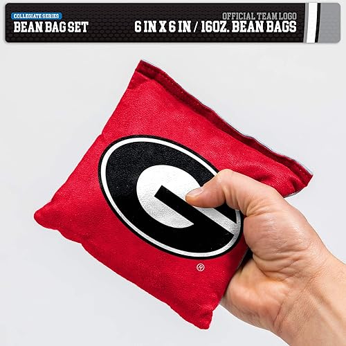 Miniatura 61 de Wild Sports - Puf de doble cara NCAA College de 8 unidades, bolsas de lanzamiento prémium para juego de cornhole, ideal para portones traseros