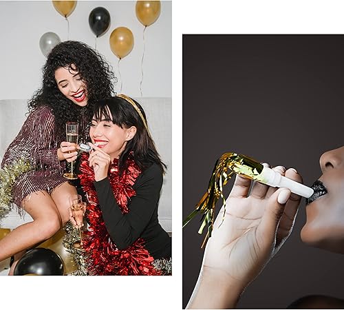 Miniatura 5 de 4E's Novelty NYE Noisemakers - Paquete de 50 suministros de fiesta de Nochevieja a granel para adultos y niños, regalos de fiesta para adultos y
