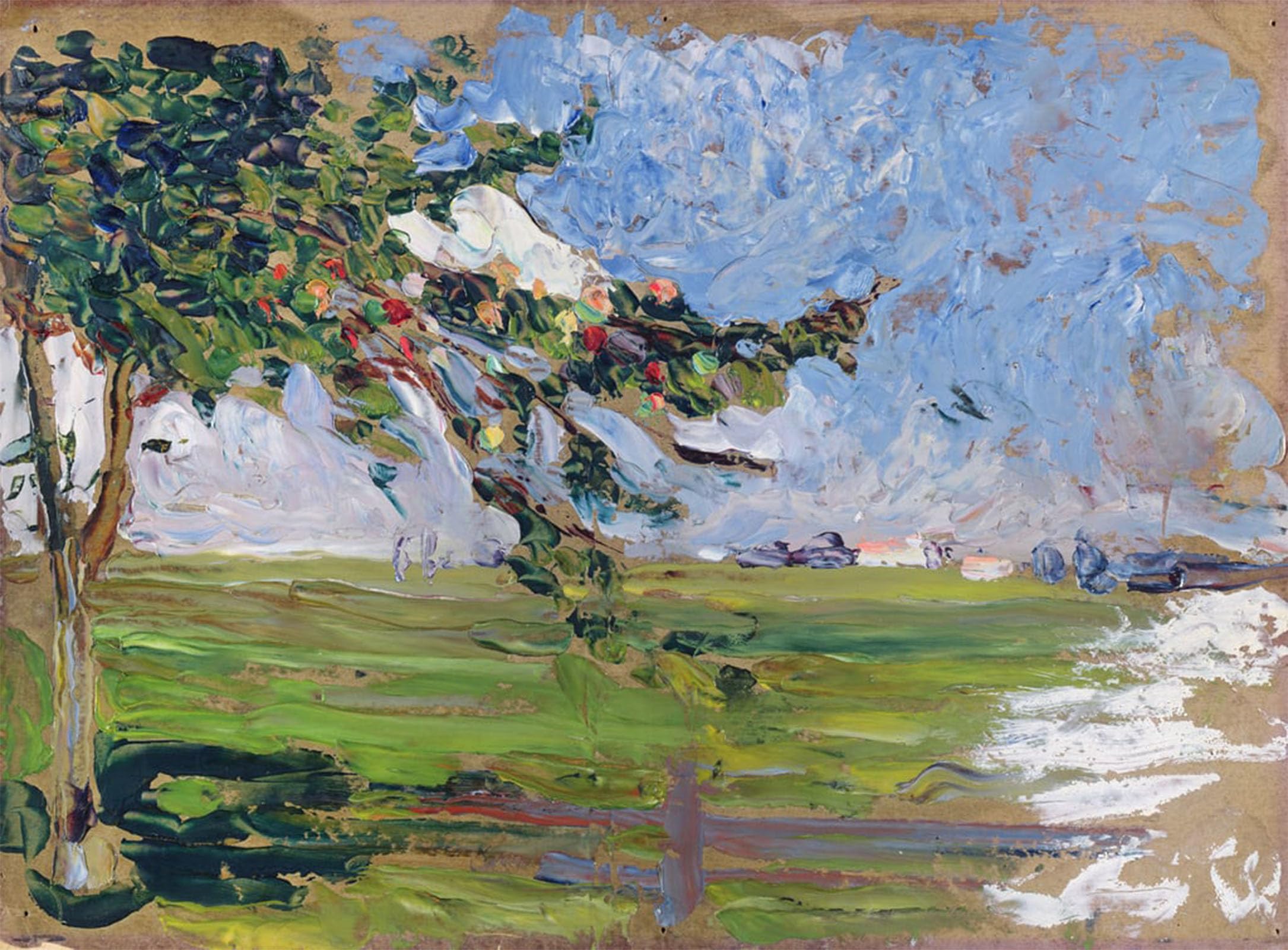 Serendipitp No Frame Vintage Wall Art Canvas Nordic Poster Canvas Print Picture Landscape With An Tree By Wassily Kandinsky Wall Art Poster For Home Decor 60X90cm