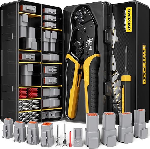 Miniatura 9 de Kit de herramienta de crimpado de conectores DxCRIMP Deutsch DT Series, conectores eléctricos impermeables para automóviles de 2/3/4/6 pines con