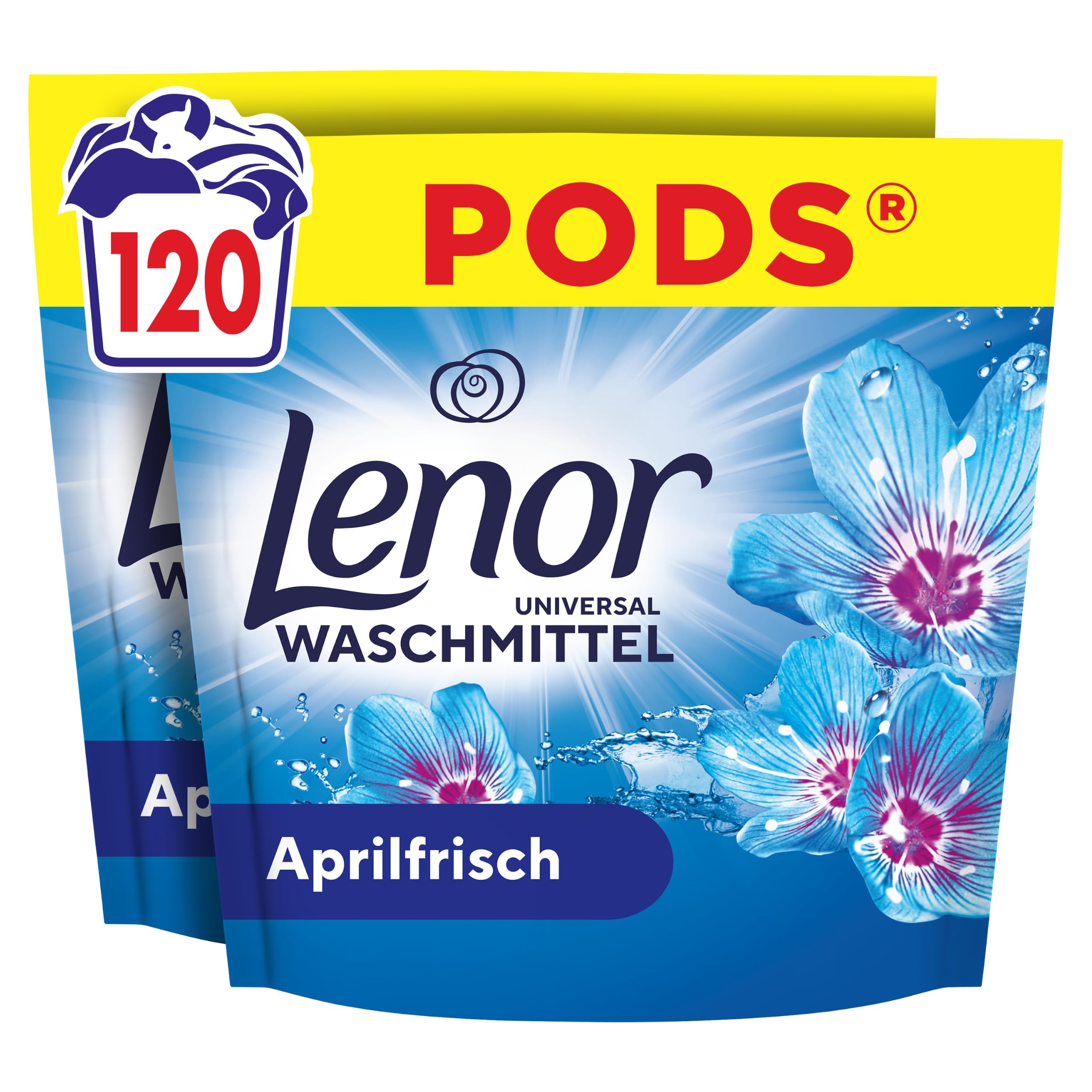 Lenor Pods Aprilfrisch Waschmittel, 120 Wäschen