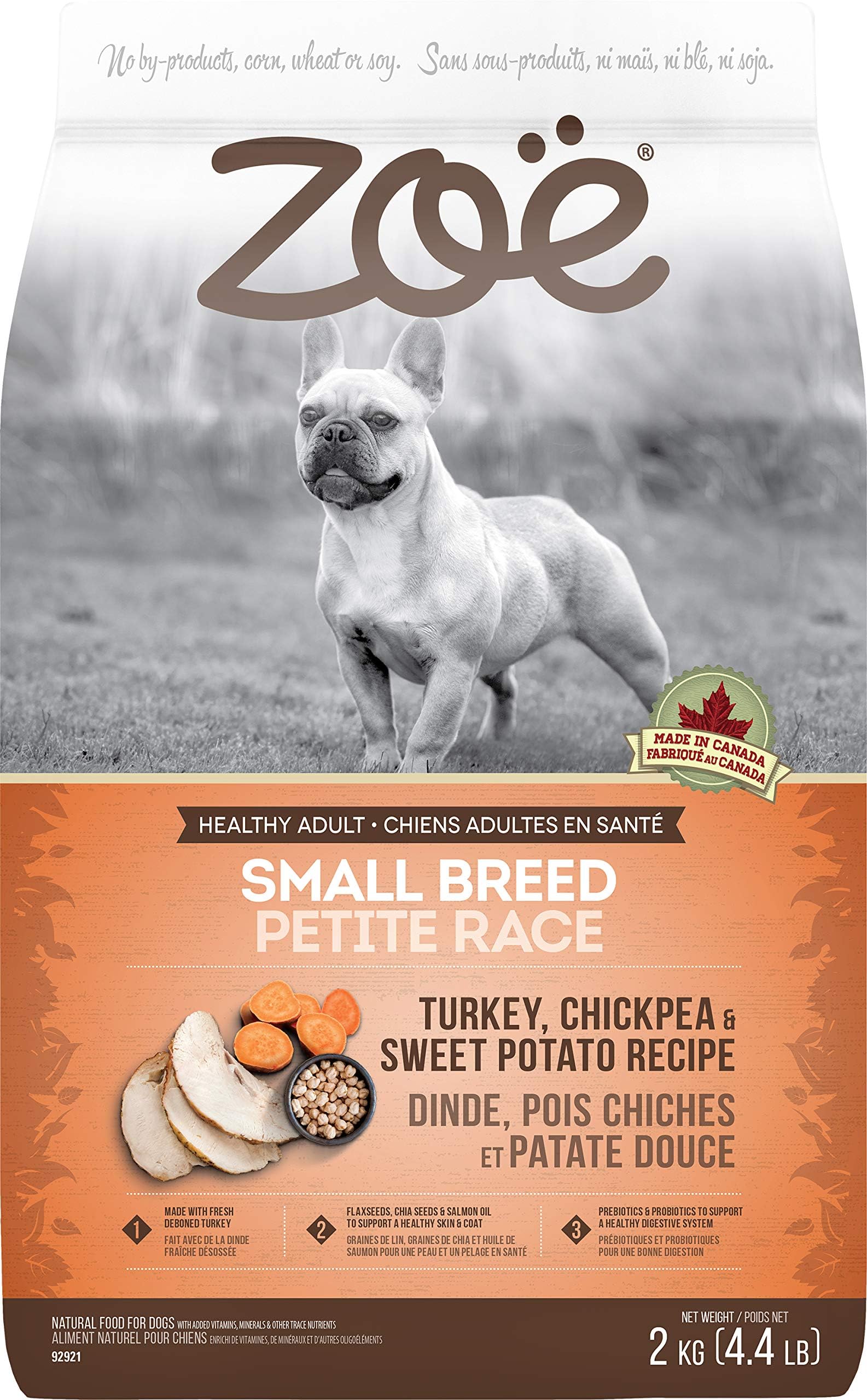 Zoƫ Dry Dog Food, Small Breed, Turkey/Chickpea/Sweet Potato Recipe, 2 kg