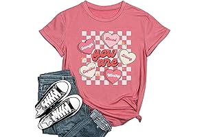 Retro Candy Heart Valentine's Day Teacher You're Enough T-Shirt