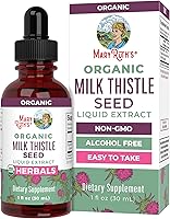 Vista 1 de MaryRuth Organics Gotas de extracto líquido de semilla de cardo mariano, 1 fl oz 1,190 mg de semilla de cardo mariano Silybum marianum Sin