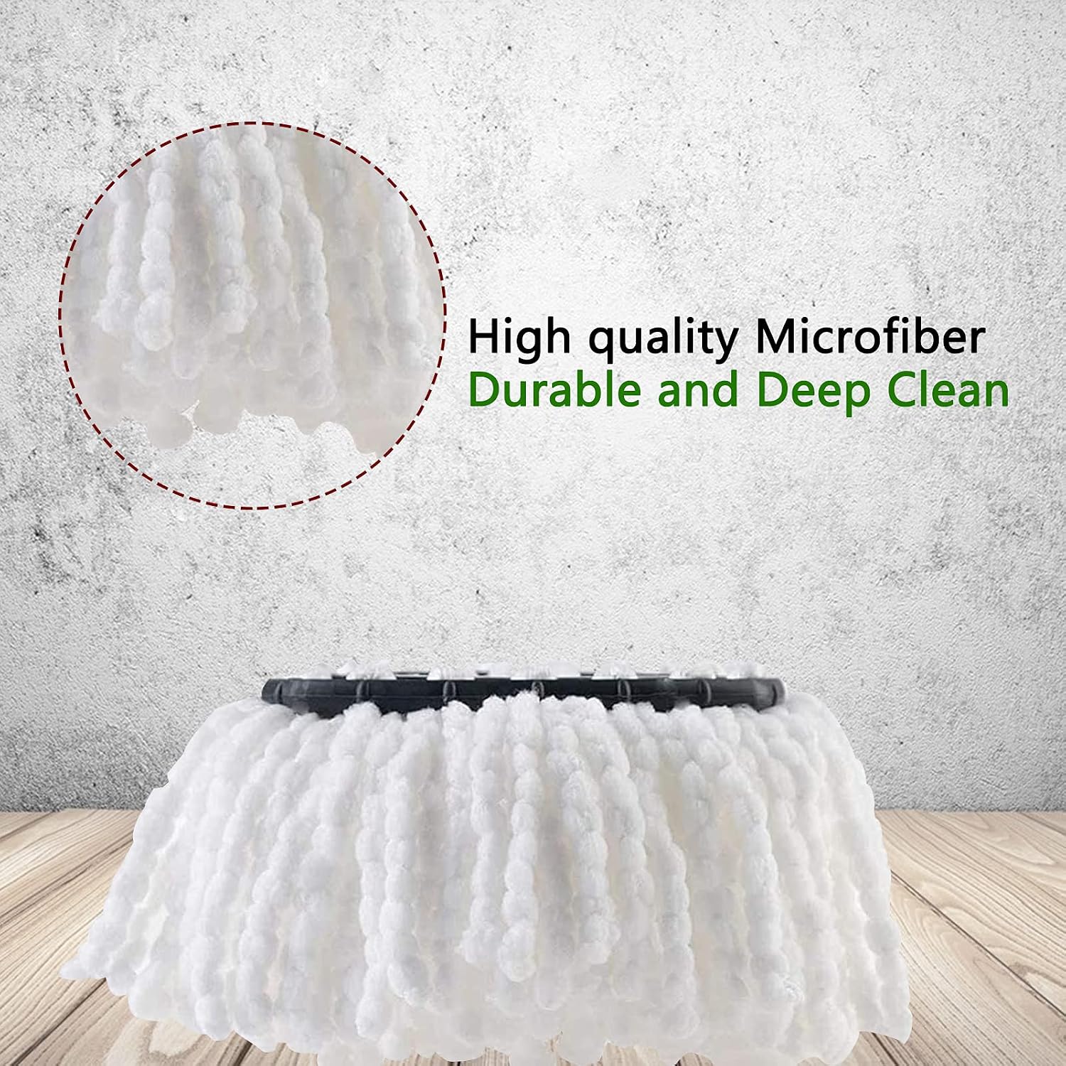 3 Pack Spin Mop Replacement Head, Microfiber Spin Mop Refills EasyWring Mops Replace Head