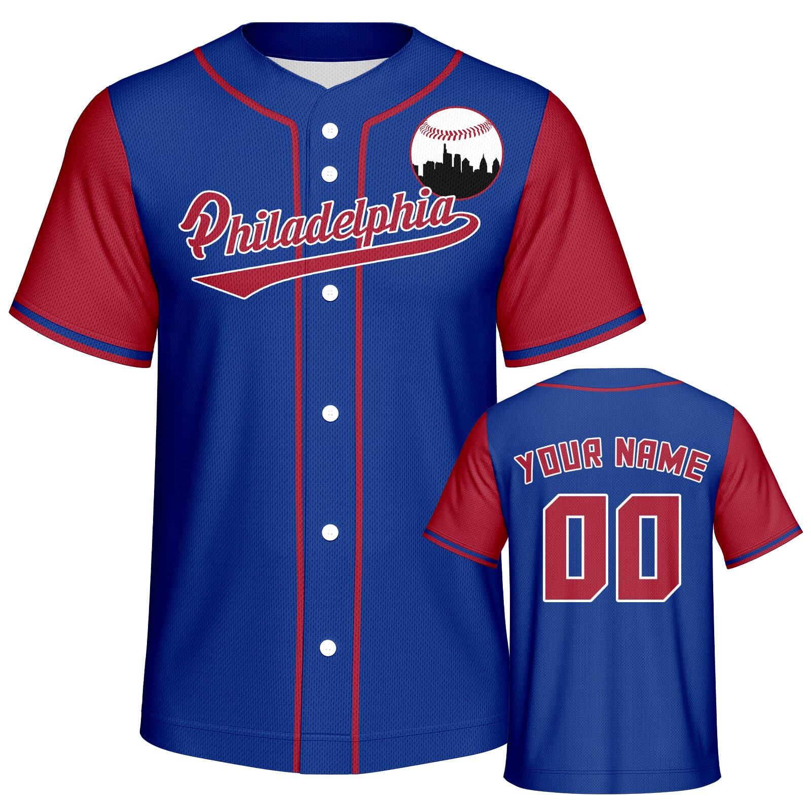 Custom City Baseball Jersey Personalized Baseball Button Shirt Printed Stitched Name Number for Men Women Youth Kid