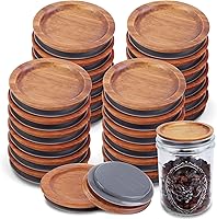 Vista 14 de 6 paquetes de tapas para tarros de masón boca regular y 6 paquetes de tapas para tarros de masón boca ancha, tapas de almacenamiento de albañil