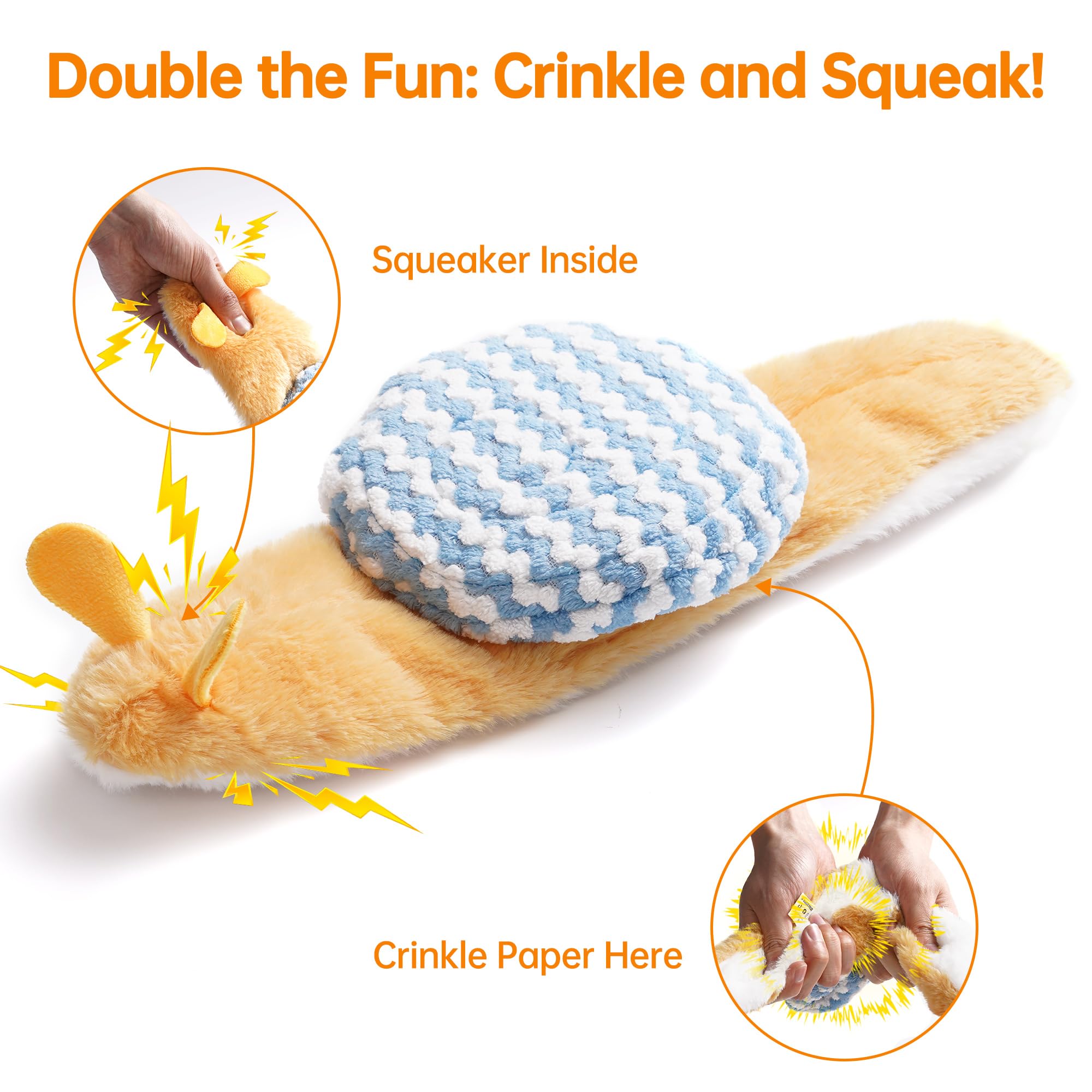 Set 5 Giocattoli Squittenti Per Cani Nocciola – In Peluche Rinforzato, Senza Imbottitura, Con Doppio Squeaker, Per Taglie Piccole E Grandi
