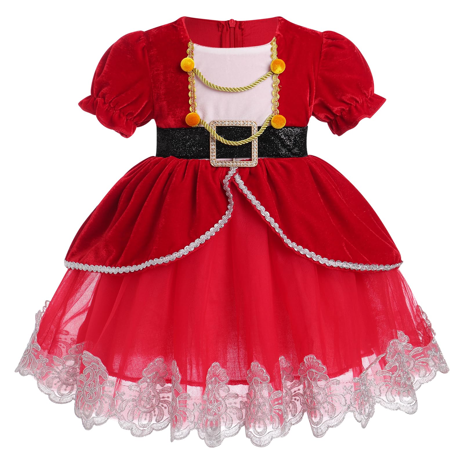 Vestido de princesa de Navidad para bebé con falda de tul elegante 8