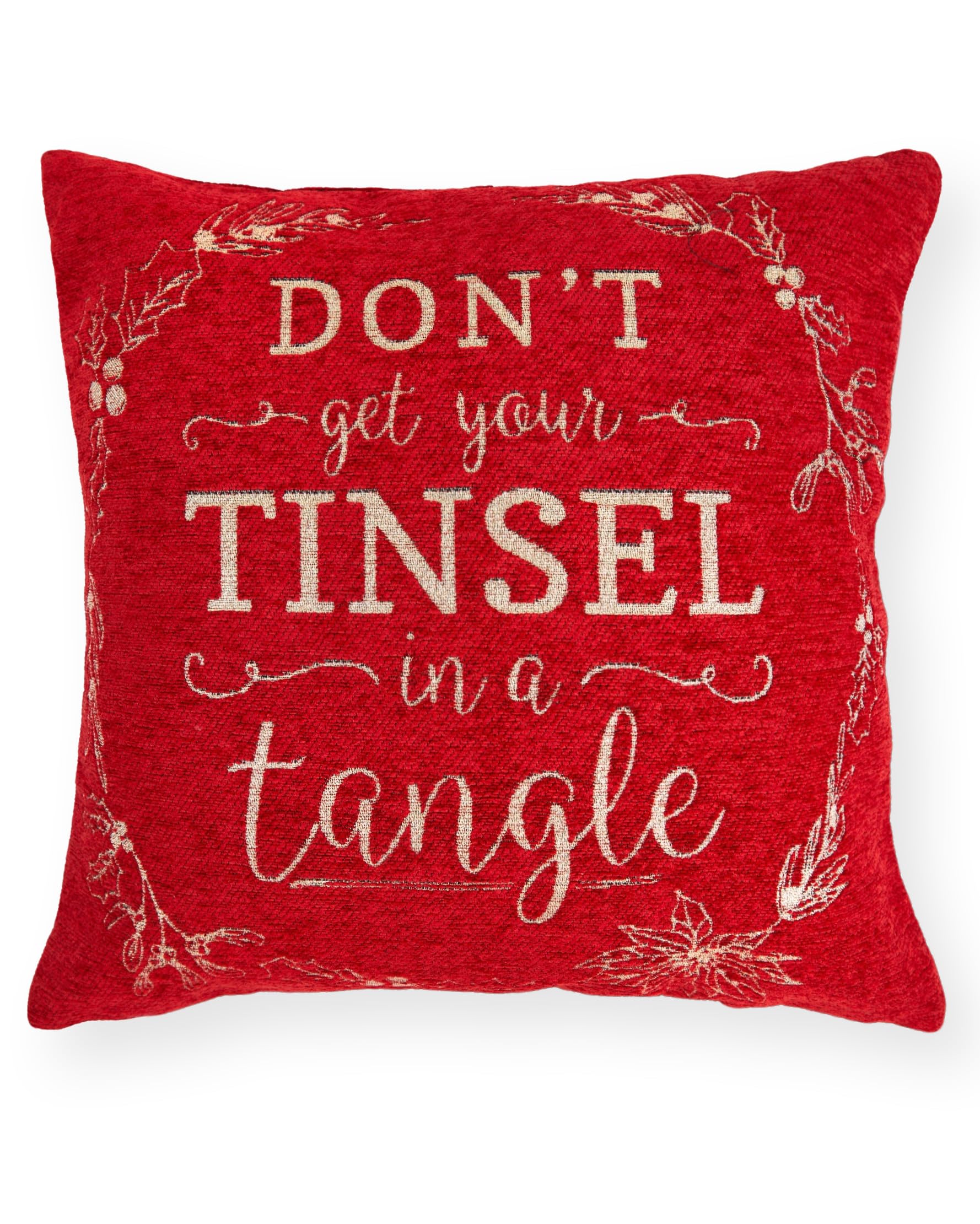 Emma Barclay Christmas Cushion Covers 45x45 Chenille Scatter Pillow Xmas Cushions Throw Pillow Covers Decorative Pillowcase for Christmas Home Decoration