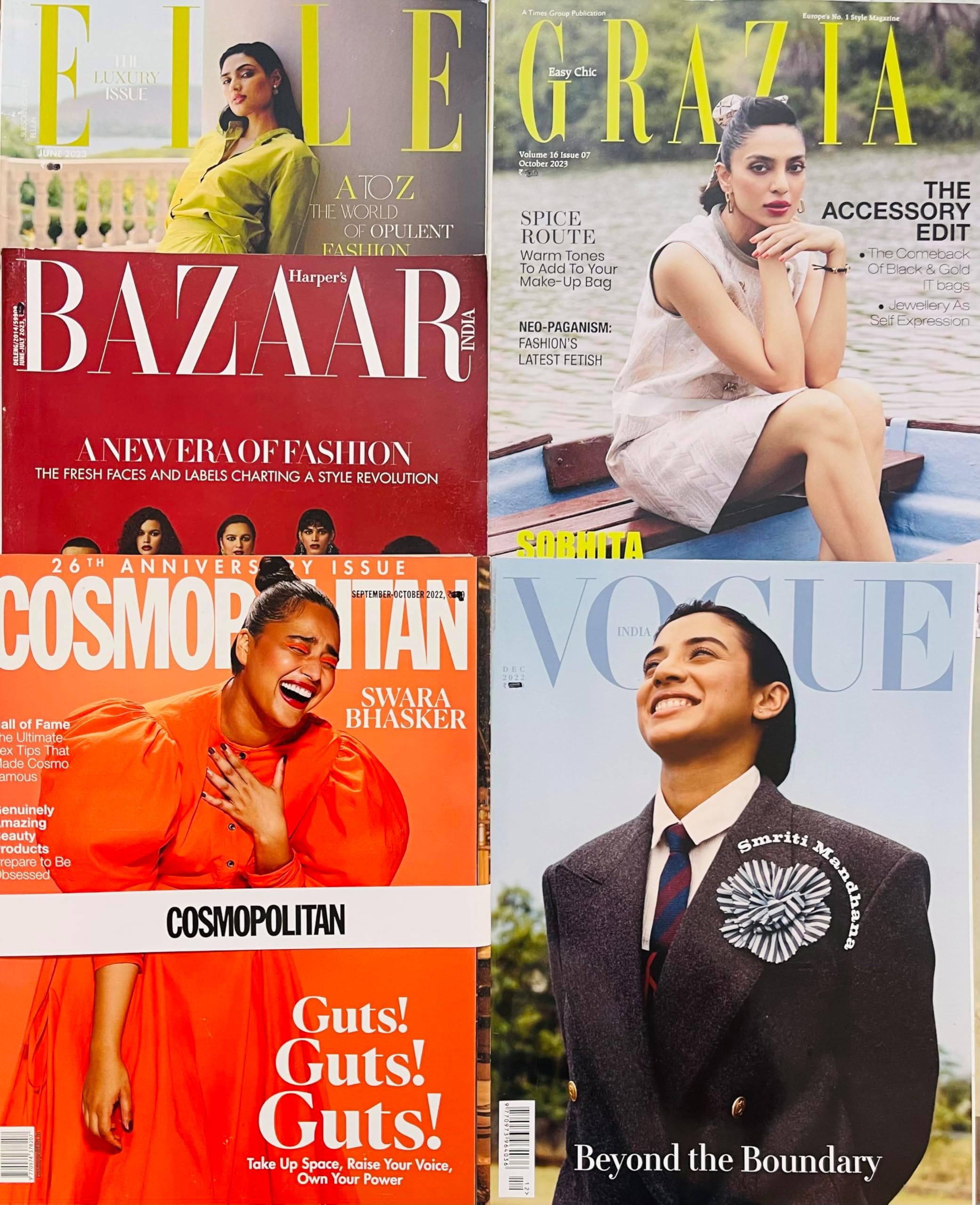 Lifestyle, Fashion and Entertainment English Monthly Magazines Vogue, Cosmopolitan .Elle, Grazia.Harper's Bazaar All 2023 - 2022 Total 5. Fashion's New World. ,