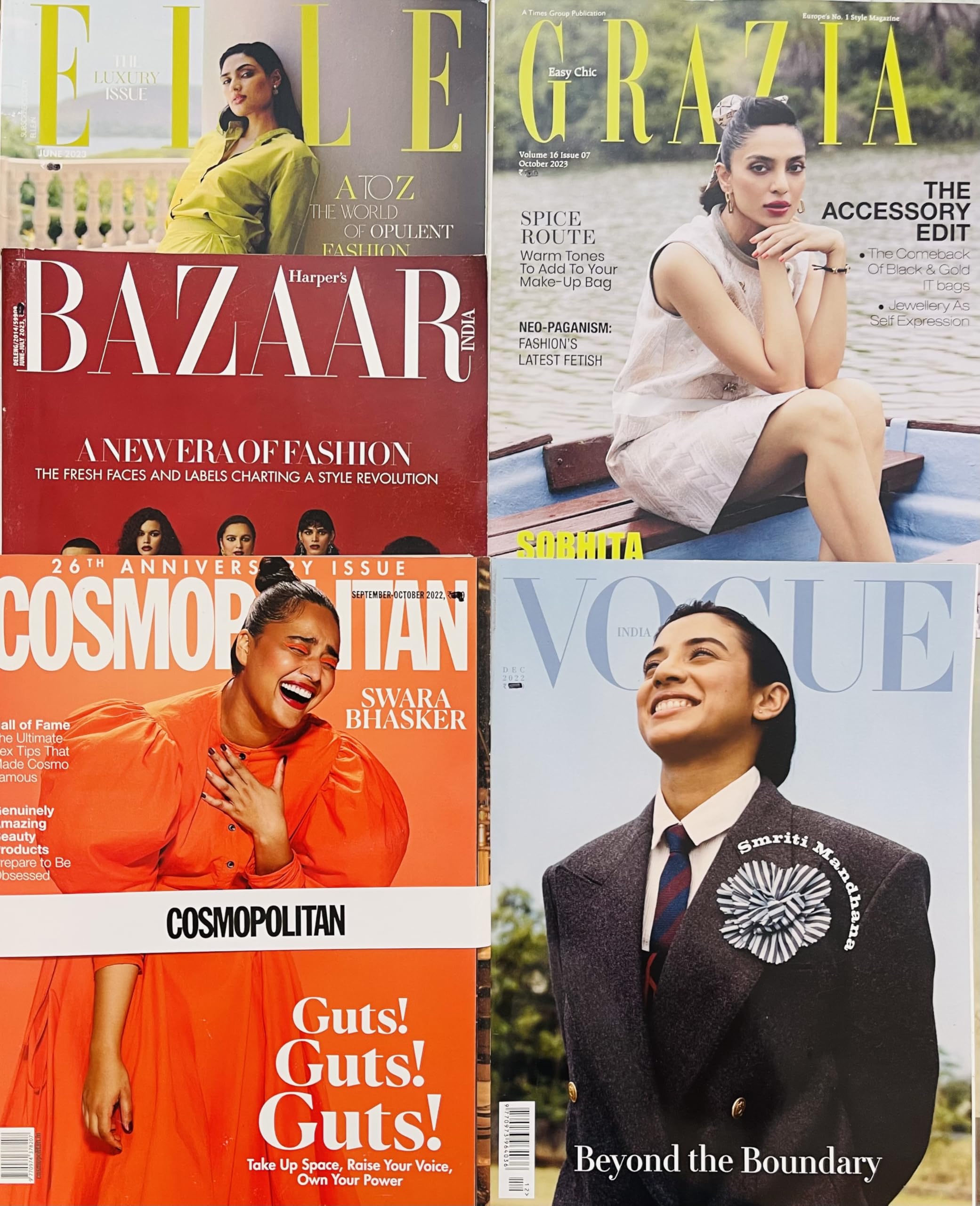 Lifestyle, Fashion and Entertainment English Monthly Magazines Vogue, Cosmopolitan .Elle, Grazia.Harper's Bazaar All 2023 - 2022 Total 5. Fashion's New World. ,