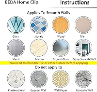 Vista 6 de Beda Home - Clips para cortina de ducha, 4 piezas de protección contra salpicaduras de ducha, clips autoadhesivos a prueba de viento, evita