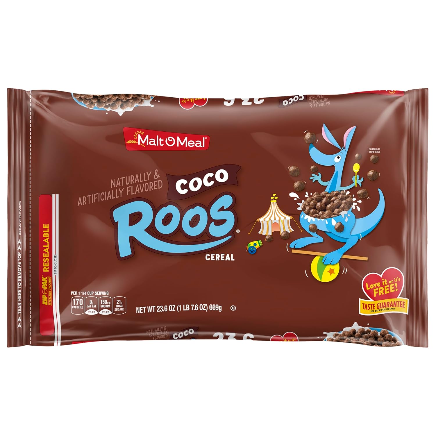 Malt-O-Meal Coco Roos Breakfast Cereal, 23.6 oz Bag