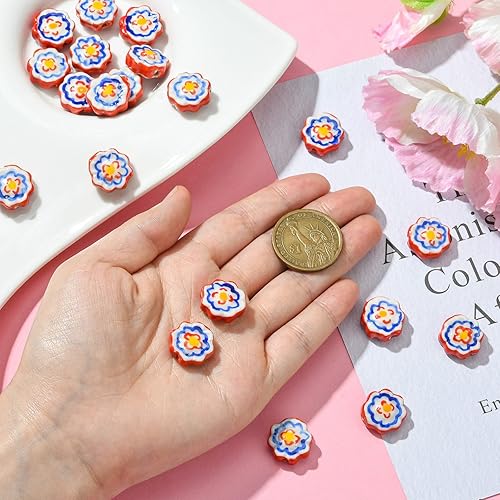 Miniatura 8 de LiQunSweet 100 cuentas de arcilla polimérica de colores surtidos hechas a mano con forma de mariposa animal para aretes, gargantilla, pulsera,