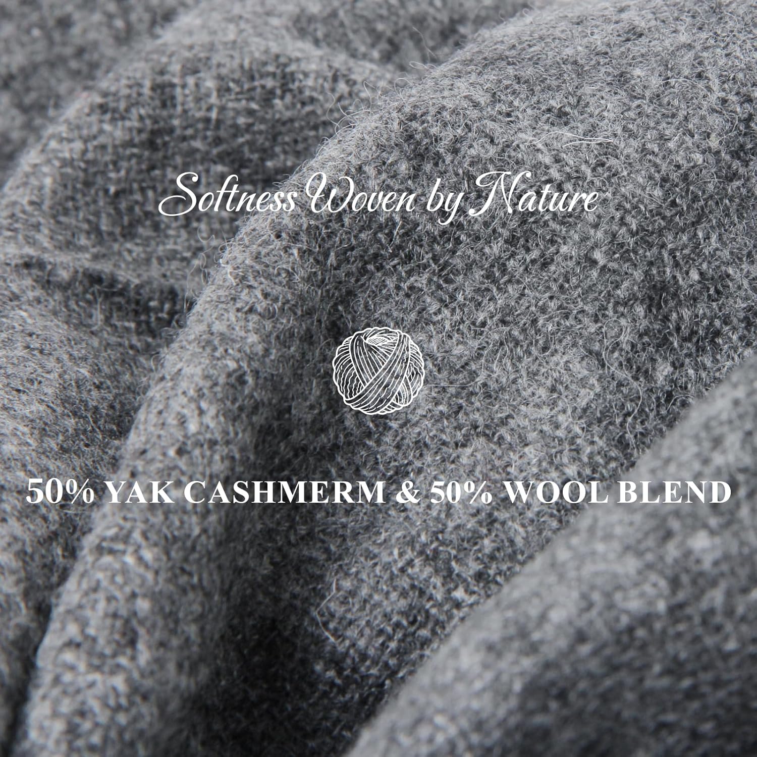 Luxury Cashmere Merino Wool Blend Shawl Wraps for Women, Travel Wrap Scarf for All-Season, Winter Blanket Scarf - Image 6