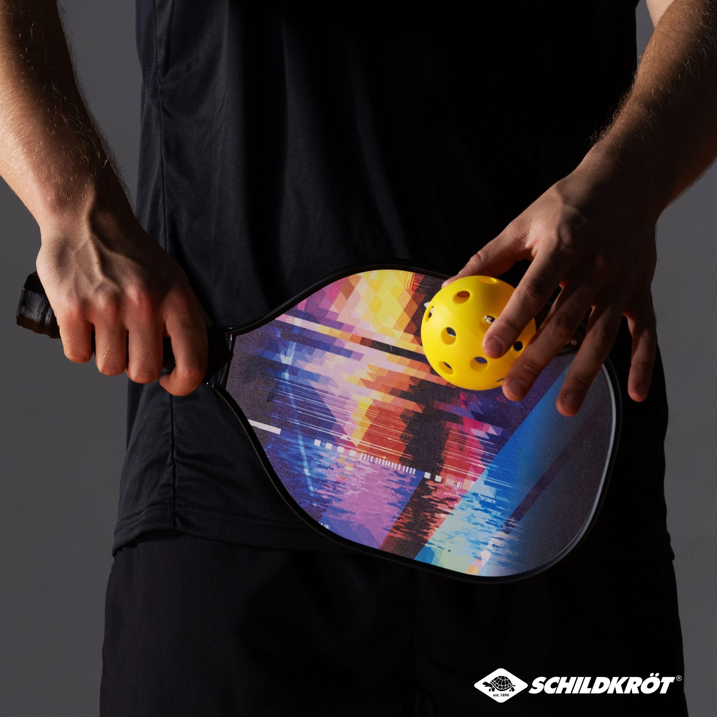 Schildkröt Pickleball Set avec 2 Raquettes, 1 Balle d'Intérieure et 1 Balle d'Extérieure, 1 Sac de Transport, pour Joueurs Débutants et Avancés