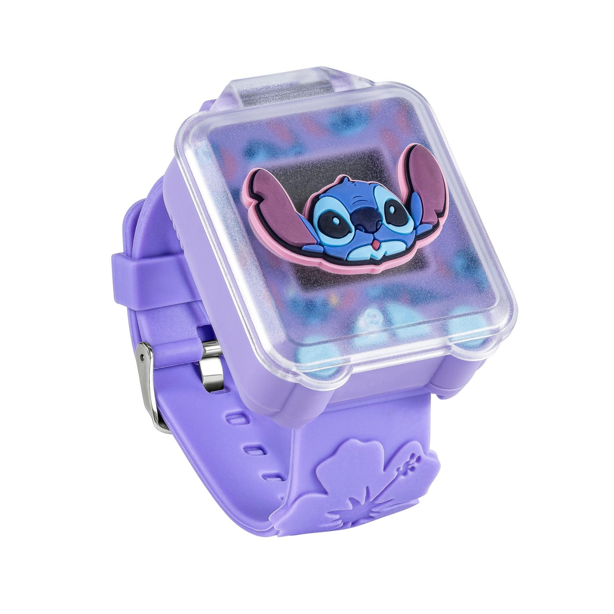 Disney Stitch LAS4162 Montre d'apprentissage avec bracelet 3D Violet