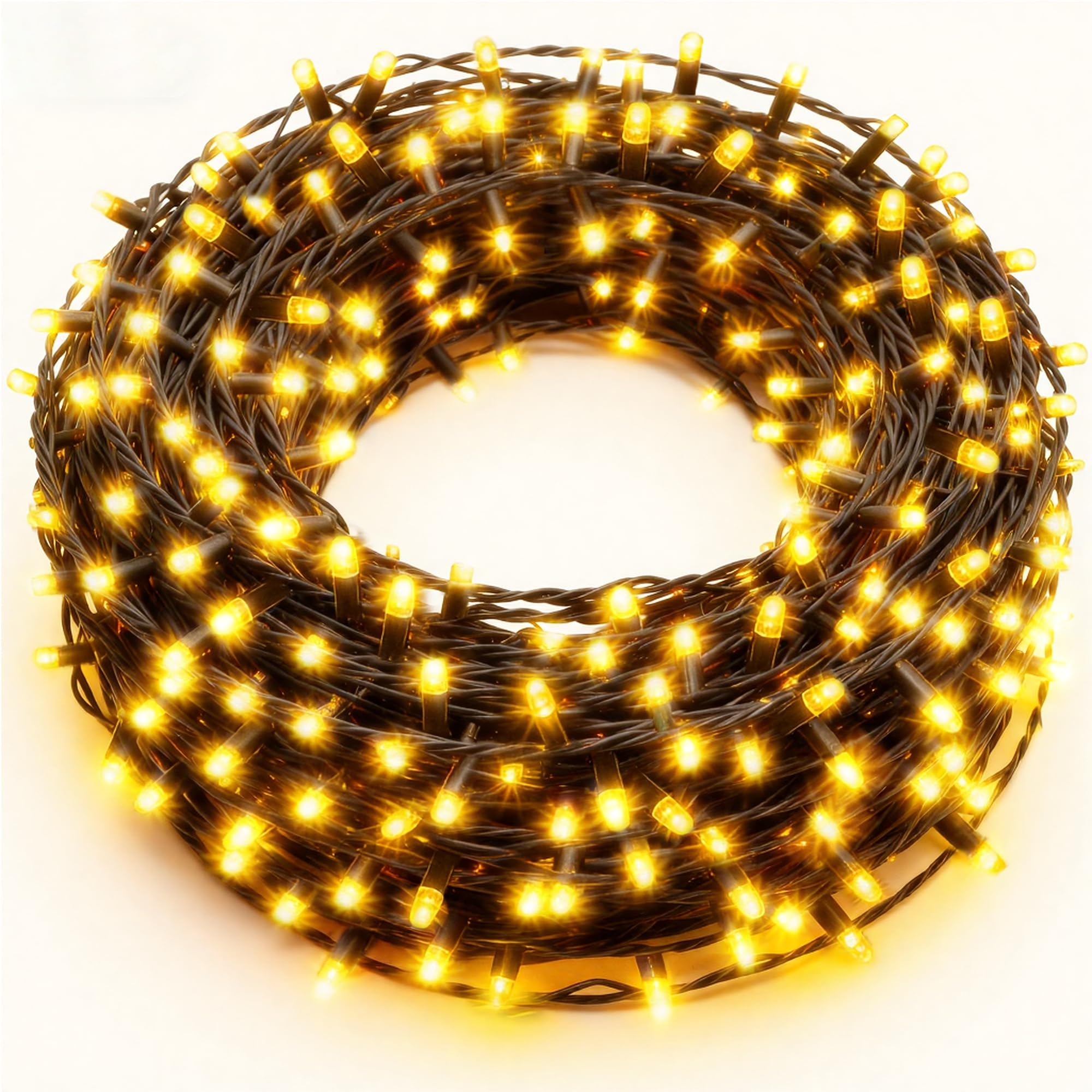 Lichterkette Außen 100m 800 LED mit 8 Modi, Timer und Speicherfunktion – Für Lichterkette Weihnachtsbaum, Lichterkette Innen, Weihnachten, Garten, Balkon und Party (Warmweiß)