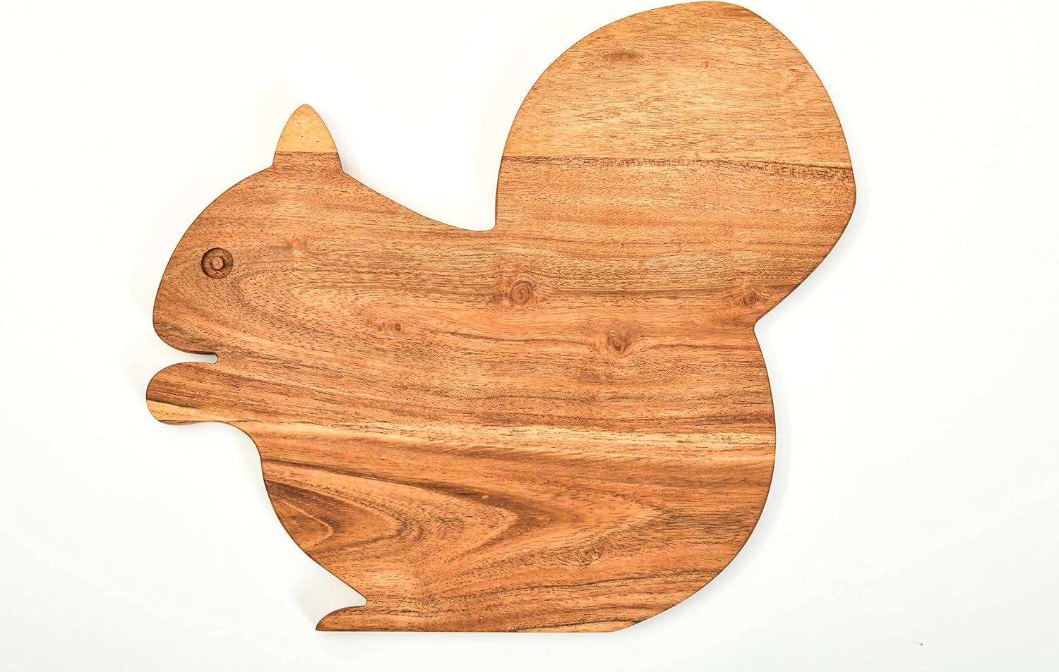 Affinity Decor Shaped Wood Cutting Board for Kitchen Wooden Chopping Boards with Handle Butcher Block, Charcuterie Platter for Cheese, Halloween Christmas Gift (Squirrel Board 11"L x 12"W)